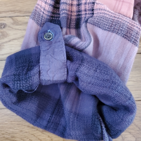 Knox Rose Customized Dyed Ombre Plaid Button Down Shirt - Picture 2 of 11